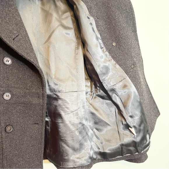 J Crew Stadium Cloth by Nello Gori Grey Wool Blend Peacoat Size 6 - Picture 5 of 16